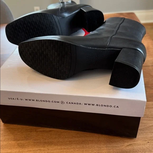 Jolene Black Leather Bootie - Picture 6 of 8